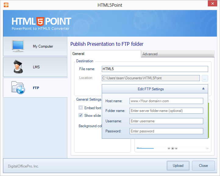 html5point ftp