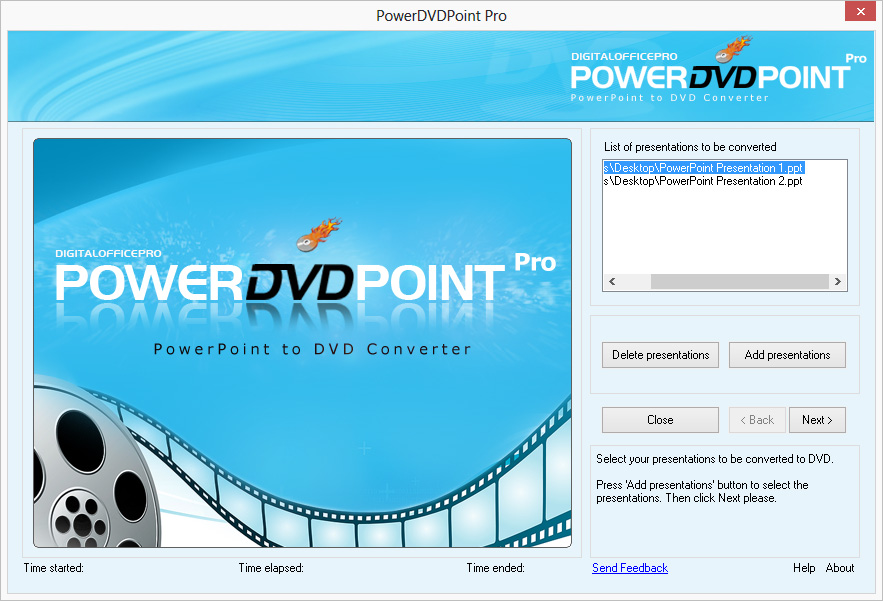 Add Presentation in PowerDVDPoint